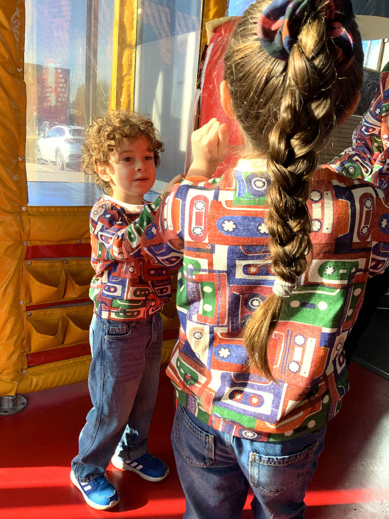 Sweat Bambino - imprimé K7-Gabriel-Lisa