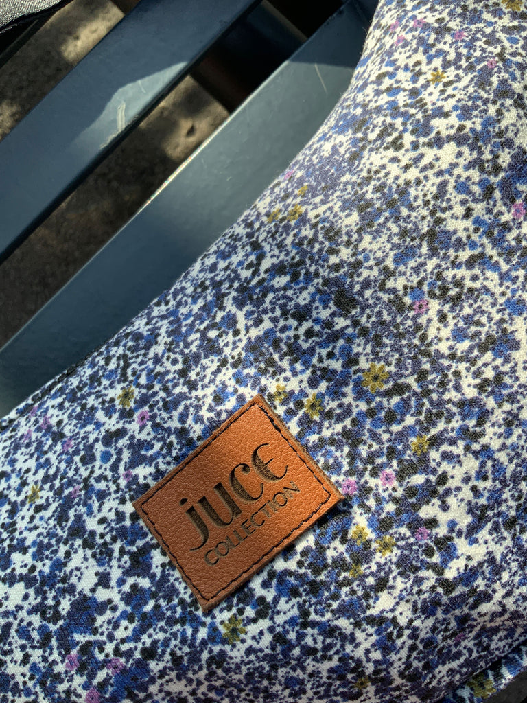 JUCE collection _ Sac banane LUNA imprimé Grès bleu