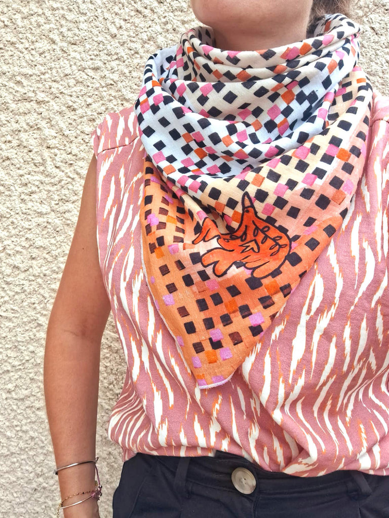 Maxi foulard DULCE - imprimé DimDAmDom - JUCE Collection