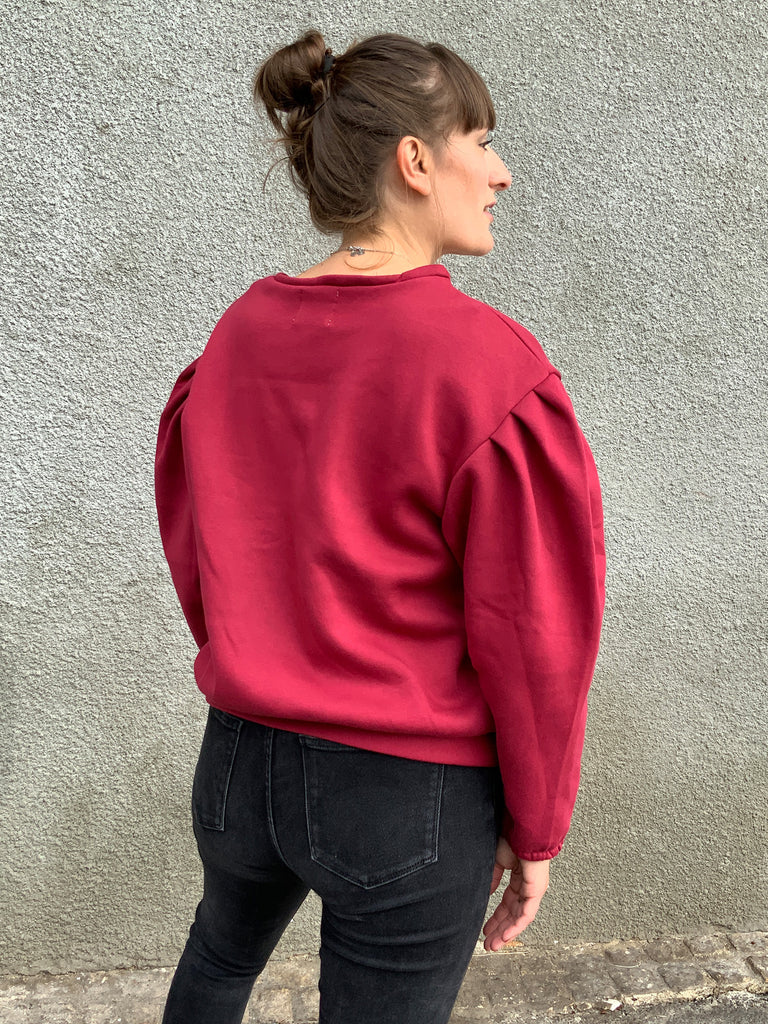 SWEAT FAUVETTE - bordeaux