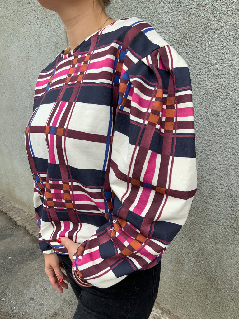 SWEAT FAUVETTE ▪ imprimé Tartan