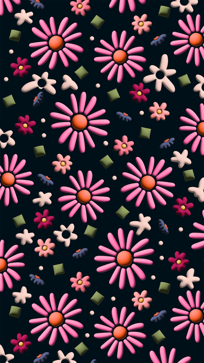 Dottie flower wallpaper – JUCE Collection