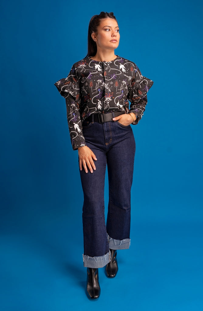 Veste Garonna imprimé Feu- JUCE collection